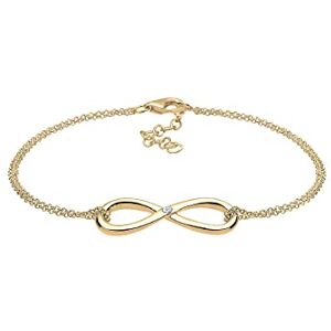 DIAMORE Elli DIAMONDS Bracelet Women Infinity Pendant Basic with Diamond (0.03 ct.) in 925 Sterling Silver DIAMORE Elli DIAMONDS Bracelet Women Infinity Pendant Basic with Diamond (0.03 ct.) in 925 Sterling Silver