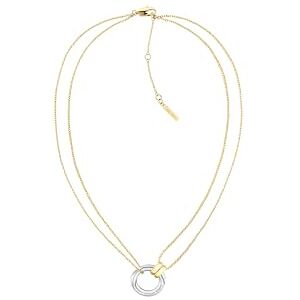 Calvin Klein Women's DUALITY Collection Doble Chain Necklace in Two-Tone with Charms 35000630 Calvin Klein Women's DUALITY Collection Doble Chain Necklace in Two-Tone with Charms 35000630