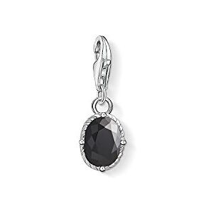 Thomas Sabo Women Charm Pendant Black Stone 925 Sterling Silver 1669-643-11 Thomas Sabo Women Charm Pendant Black Stone 925 Sterling Silver 1669-643-11