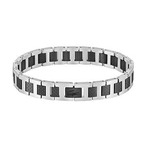 Lacoste Men's METROPOLE Collection Link Bracelet Embellished with petit piqué pattern Lacoste Men's METROPOLE Collection Link Bracelet Embellished with petit piqué pattern