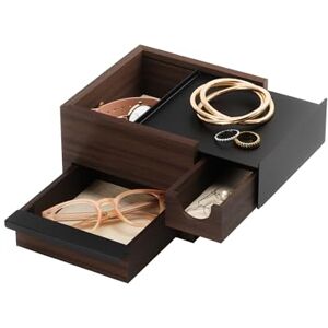 Umbra Mini Stowit Jewelery Box, Walnut/Black Umbra Mini Stowit Jewelery Box, Walnut/Black