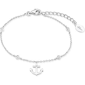 s.Oliver Bracelet Women Arm jewelry, with Zirconia synth., 16+3 cm, Silver, Anchor, Comes in jewelry gift box, 2017249 s.Oliver Bracelet Women Arm jewelry, with Zirconia synth., 16+3 cm, Silver, Anchor, Comes in jewelry gift box, 2017249
