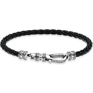 Thomas Sabo Men Bracelet Leather Clasp 925 Sterling Silver A1931-682-11 Thomas Sabo Men Bracelet Leather Clasp 925 Sterling Silver A1931-682-11