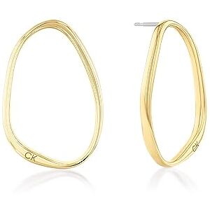 Calvin Klein Women's ELONGATED DROPS Collection Hoop Earrings in Yellow Gold 35000451 Calvin Klein Women's ELONGATED DROPS Collection Hoop Earrings in Yellow Gold 35000451