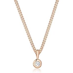 DIAMORE Elli DIAMONDS Necklace Women Circle Round Diamond (0.03 ct.) in 925 Sterling Silver DIAMORE Elli DIAMONDS Necklace Women Circle Round Diamond (0.03 ct.) in 925 Sterling Silver