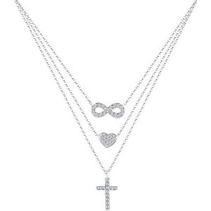 Elli Necklace Infinity Heart Cross Crystal 925 Sterling Silver Elli Necklace Infinity Heart Cross Crystal 925 Sterling Silver