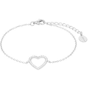 s.Oliver Bracelet Women Arm jewelry, with Zirconia synth., 16+3 cm, Silver, Heart, Comes in jewelry gift box, 2017255 s.Oliver Bracelet Women Arm jewelry, with Zirconia synth., 16+3 cm, Silver, Heart, Comes in jewelry gift box, 2017255