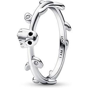 PANDORA Marvel Baby Groot sterling silver ring with clear cubic zirconia and black enamel, 56 PANDORA Marvel Baby Groot sterling silver ring with clear cubic zirconia and black enamel, 56