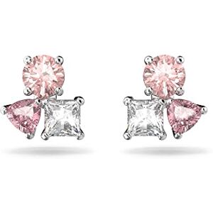 Swarovski Attract earrings, Multicoloured, Rhodium plated Swarovski Attract earrings, Multicoloured, Rhodium plated