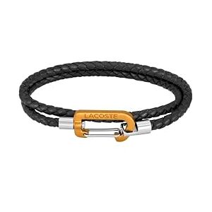 Lacoste Men's MATT Collection Leather Bracelet Black 2040316 Lacoste Men's MATT Collection Leather Bracelet Black 2040316