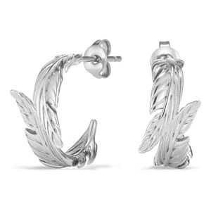 Olivia Burton Women's FEATHERS Collection Hoop Earrings in Stainless Steel with Feather Shape 24100218 Olivia Burton Women's FEATHERS Collection Hoop Earrings in Stainless Steel with Feather Shape 24100218