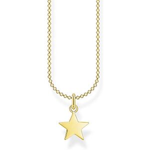 Thomas Sabo Women's 925 Sterling Silver Gold Star Necklace of Length 38-45 cm Thomas Sabo Women's 925 Sterling Silver Gold Star Necklace of Length 38-45 cm