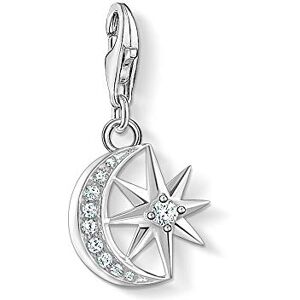 Thomas Sabo Women Charm Pendant Star & Moon Charm Club 925 Sterling Silver 1794-051-14 Thomas Sabo Women Charm Pendant Star & Moon Charm Club 925 Sterling Silver 1794-051-14
