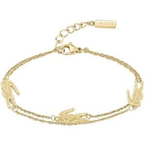 Lacoste Women's CROCODILE Collection Doble Chain Bracelet in Yellow Gold with Crocodile-Shaped Charms 2040470 Lacoste Women's CROCODILE Collection Doble Chain Bracelet in Yellow Gold with Crocodile-Shaped Charms 2040470
