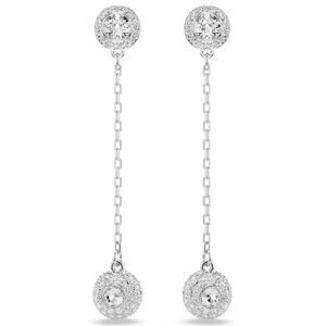 Swarovski Una Angelic Drop Earrings, Double-Sided Motifs with Clear Round-Cut Crystals in a Rhodium-Finished Setting, Part of the Una Angelic Collection Swarovski Una Angelic Drop Earrings, Double-Sided Motifs with Clear Round-Cut Crystals in a Rhodium-Finished Setting, Part of the Una Angelic Collection
