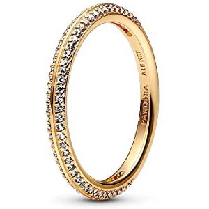 PANDORA ME 14K Gold-Plated Pavé Ring With Cubic Zirconia, Size 50, No Box PANDORA ME 14K Gold-Plated Pavé Ring With Cubic Zirconia, Size 50, No Box