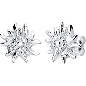 Elli Earrings Ladies Stud Earrings Edelweiss Traditional in 925 Sterling Silver Elli Earrings Ladies Stud Earrings Edelweiss Traditional in 925 Sterling Silver