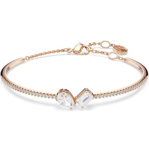 Swarovski Mesmera Bangle Bracelet, Clear Mixed-Cut Crystals in a Rose Gold-Tone Finished Setting, Part of the Mesmera Collection Swarovski Mesmera Bangle Bracelet, Clear Mixed-Cut Crystals in a Rose Gold-Tone Finished Setting, Part of the Mesmera Collection