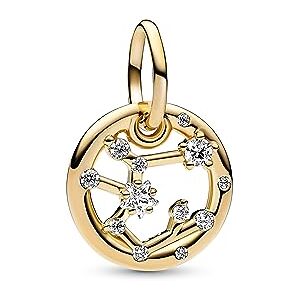 PANDORA Moments Sagittarius zodiac 14k gold-plated dangle with clear cubic zirconia PANDORA Moments Sagittarius zodiac 14k gold-plated dangle with clear cubic zirconia