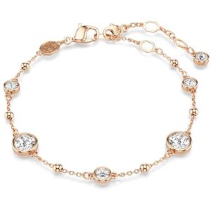 Swarovski Imber Chain Soft Bracelet, White, Rose Gold shiny Swarovski Imber Chain Soft Bracelet, White, Rose Gold shiny