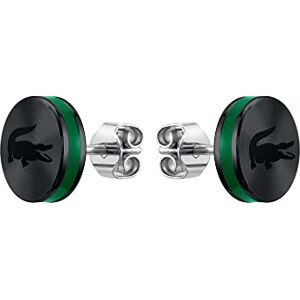 Lacoste Men's BASELINE Collection Stud Earrings with Black Ion Plating (IP) 2040086 Lacoste Men's BASELINE Collection Stud Earrings with Black Ion Plating (IP) 2040086