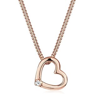 DIAMORE Elli DIAMONDS Necklace Women Heart Pendant Love with Diamond (0.015 ct.) in 925 Sterling Silver DIAMORE Elli DIAMONDS Necklace Women Heart Pendant Love with Diamond (0.015 ct.) in 925 Sterling Silver