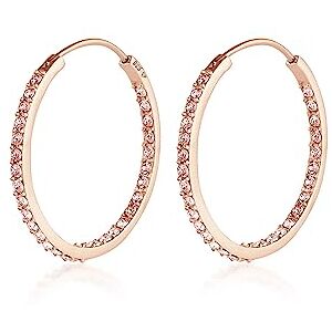 Elli Earrings Creoles Basic Crystals 925 Sterling Silver Rose Gold Plated Elli Earrings Creoles Basic Crystals 925 Sterling Silver Rose Gold Plated