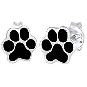 Elli Earrings Women Animal Paw Motif Playful with Enamel in 925 Sterling Silver Elli Earrings Women Animal Paw Motif Playful with Enamel in 925 Sterling Silver