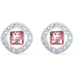 Swarovski Angelic Square Stud Pierced Earrings, Pink, Rhodium plated, from Angelic Square Collection Swarovski Angelic Square Stud Pierced Earrings, Pink, Rhodium plated, from Angelic Square Collection