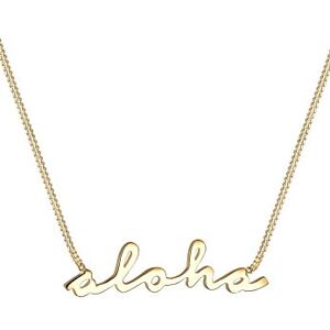 Elli Women's 925 Sterling Silver Gold Plated Necklace with Aloha Pendant of Length 45 cm Elli Women's 925 Sterling Silver Gold Plated Necklace with Aloha Pendant of Length 45 cm