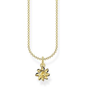 Thomas Sabo Women's 925 Sterling Silver Gold Sun Necklace of Length 38-45cm Thomas Sabo Women's 925 Sterling Silver Gold Sun Necklace of Length 38-45cm