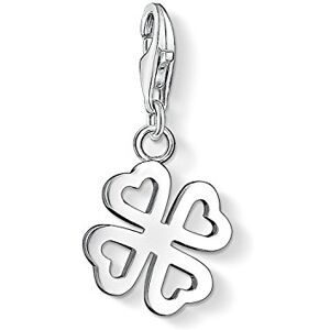 Thomas Sabo Women's Charm Club Clover Pendant 925 Sterling Silver 0790-001-12, one Size, Sterling Silver, No Gemstone Thomas Sabo Women's Charm Club Clover Pendant 925 Sterling Silver 0790-001-12, one Size, Sterling Silver, No Gemstone