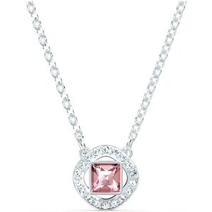 Swarovski Angelic Square Necklace, Pink, Rhodium plated, from Angelic Square Collection Swarovski Angelic Square Necklace, Pink, Rhodium plated, from Angelic Square Collection