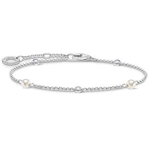 Thomas Sabo White Stone Silver Bracelet 925 Sterling Silver 16-19cm Length Thomas Sabo White Stone Silver Bracelet 925 Sterling Silver 16-19cm Length