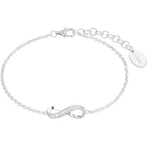 s.Oliver Bracelet Women Arm jewelry, with Zirconia synth., 17+3 cm, Silver, Infinity, Comes in jewelry gift box, 2012529 s.Oliver Bracelet Women Arm jewelry, with Zirconia synth., 17+3 cm, Silver, Infinity, Comes in jewelry gift box, 2012529