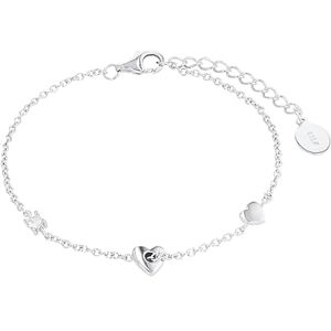 s.Oliver Bracelet Women Arm jewelry, with Zirconia synth., 16+3 cm, Silver, Heart, Comes in jewelry gift box, 2017226 s.Oliver Bracelet Women Arm jewelry, with Zirconia synth., 16+3 cm, Silver, Heart, Comes in jewelry gift box, 2017226