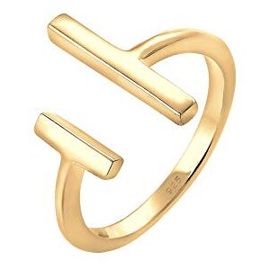 Elli Women Genuine Jewellery Ring Motif Ring Geo Bar Minimum 925 Sterling Silver Gold Ring Sizes M N P Q Elli Women Genuine Jewellery Ring Motif Ring Geo Bar Minimum 925 Sterling Silver Gold Ring Sizes M N P Q