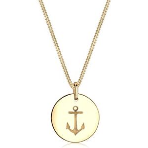 Elli Women's 925 Sterling Silver Xilion Cut Gold Plated Necklace Of Length 45 cm Elli Women's 925 Sterling Silver Xilion Cut Gold Plated Necklace Of Length 45 cm