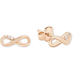 s.Oliver Stud earrings Women Ear jewelry, with Zirconia synth., 0,4 cm, Rosé, Infinity, Comes in jewelry gift box, 2019927 s.Oliver Stud earrings Women Ear jewelry, with Zirconia synth., 0,4 cm, Rosé, Infinity, Comes in jewelry gift box, 2019927