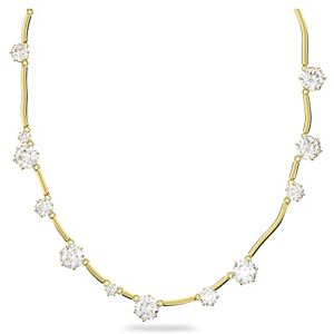Swarovski Necklace, Round cut, White Crystal, Gold Tone Plated Necklace, from the Constella Collection Swarovski Necklace, Round cut, White Crystal, Gold Tone Plated Necklace, from the Constella Collection