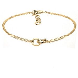 Elli Women's 925 Sterling Silver Gold Plated Xilion Cut Bracelet of Length 17 cm Elli Women's 925 Sterling Silver Gold Plated Xilion Cut Bracelet of Length 17 cm