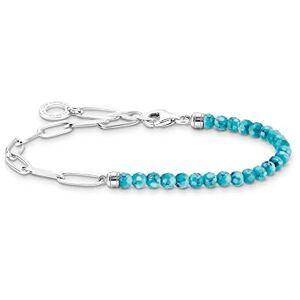 Thomas Sabo A2099-404-17 Charm Bracelet with Turquoise Beads in 925 Sterling Silver Thomas Sabo A2099-404-17 Charm Bracelet with Turquoise Beads in 925 Sterling Silver