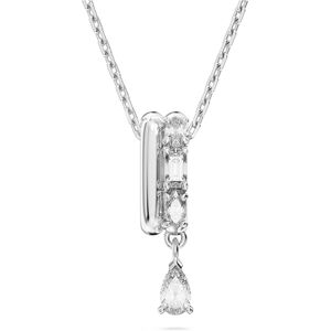 Swarovski Dextera Pendant Necklace, Mixed-Cut White Crystals on a Rhodium Plated Chain, from the Dextera Collection Swarovski Dextera Pendant Necklace, Mixed-Cut White Crystals on a Rhodium Plated Chain, from the Dextera Collection