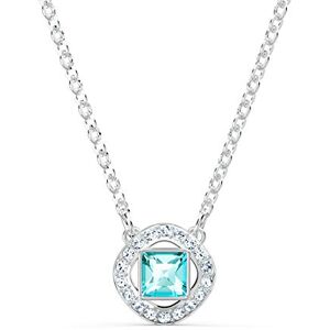 Swarovski Angelic Square necklace, Blue, Rhodium plated, from Angelic Square Collection Swarovski Angelic Square necklace, Blue, Rhodium plated, from Angelic Square Collection