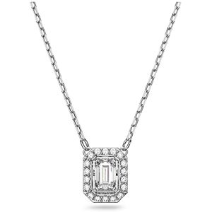 Swarovski Millenia necklace, Octagon cut, White, Rhodium plated Swarovski Millenia necklace, Octagon cut, White, Rhodium plated