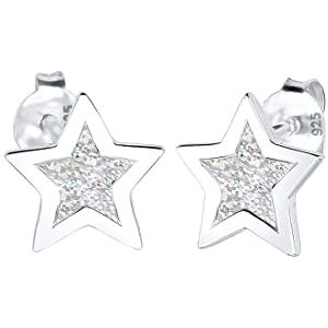 Elli Women's 925 Sterling Silver Astro Star Grey Enamel Earrings Elli Women's 925 Sterling Silver Astro Star Grey Enamel Earrings