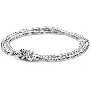 PANDORA , Women’s Sterling silver Cubic Zirconia Bracelet, Silver, Eine Grösse 599544C01-D17 PANDORA , Women’s Sterling silver Cubic Zirconia Bracelet, Silver, Eine Grösse 599544C01-D17