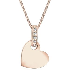 DIAMORE Elli DIAMONDS Necklace Women Heart Pendant Love Classic with Diamond (0.05 ct.) in 925 Sterling Silver DIAMORE Elli DIAMONDS Necklace Women Heart Pendant Love Classic with Diamond (0.05 ct.) in 925 Sterling Silver