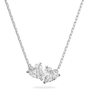 Swarovski Attract Soul necklace, Heart, White, Rhodium plated Swarovski Attract Soul necklace, Heart, White, Rhodium plated