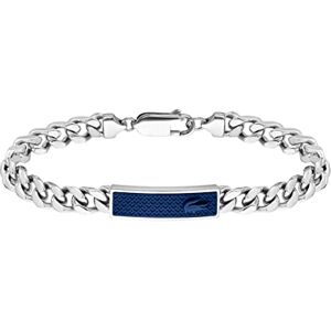 Lacoste Men's SET&MATCH Collection Chain Bracelet in Stainless Steel Embellished with Petit Piqué Pattern 2040097 Lacoste Men's SET&MATCH Collection Chain Bracelet in Stainless Steel Embellished with Petit Piqué Pattern 2040097